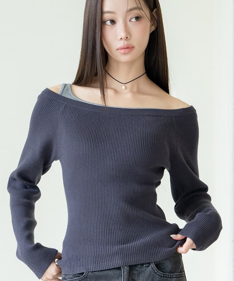 【オフィシャル・店舗限定】カップ付きレイヤードアシメトップス《BRAmone Fashion Easy》