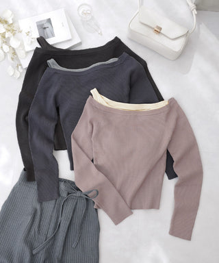 【オフィシャル・店舗限定】カップ付きレイヤードアシメトップス《BRAmone Fashion Easy》