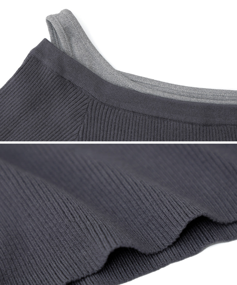 【オフィシャル・店舗限定】カップ付きレイヤードアシメトップス《BRAmone Fashion Easy》