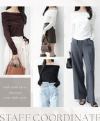 【オフィシャル・店舗限定】カップ付きドレープオフショルトップス《BRAmone Fashion Easy》