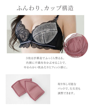 《BraJelly》ダリアレースブラ＆ショーツ