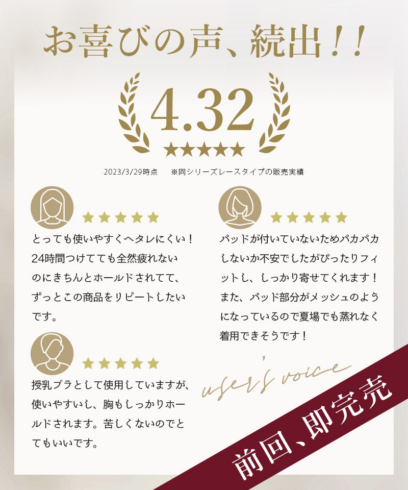 【万が一に備えて】『1点購入でもう1点プレゼント！』「24H使えるナイトブラ」チュールノンワイヤーブラ