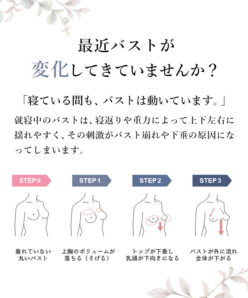 【万が一に備えて】『1点購入でもう1点プレゼント！』「24H使えるナイトブラ」チュールノンワイヤーブラ