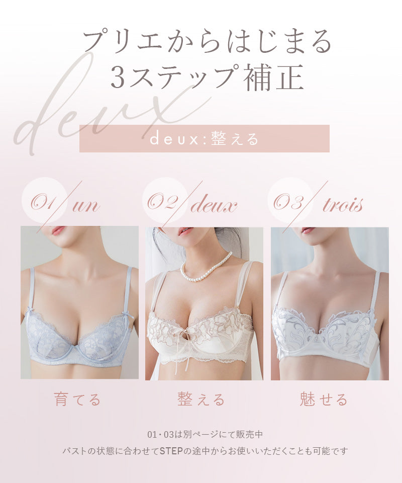 《Pliea》deux ローズレースブラ＆ショーツ