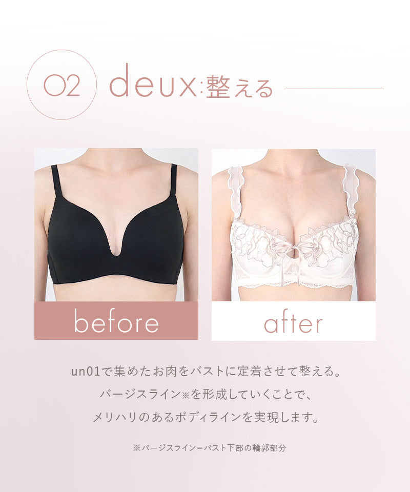 《Pliea》deux ローズレースブラ＆ショーツ