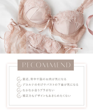 《Pliea》deux ローズレースブラ＆ショーツ