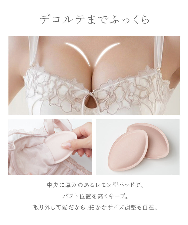 《Pliea》deux ローズレースブラ＆ショーツ