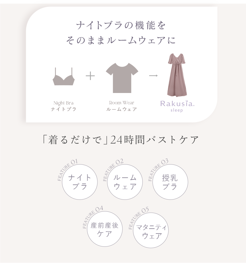 ナイトブラの機能をそのままルームウェアに 「着るだけで」24時間バストケア